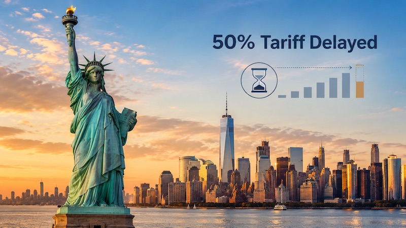 US delays 50% additional tariffs on certain Canadian goods
